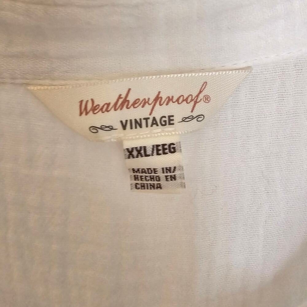 Weatherproof Vintage White Cotton Gauze Casual Lagonlook Dress - Picture 8 of 9